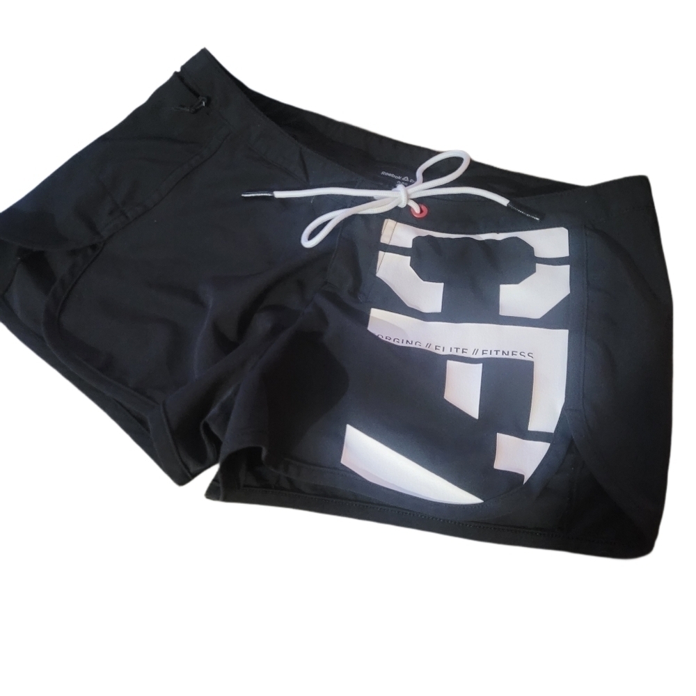 Reebok Crossfit Black Workout Fitness Shorts Size 26"